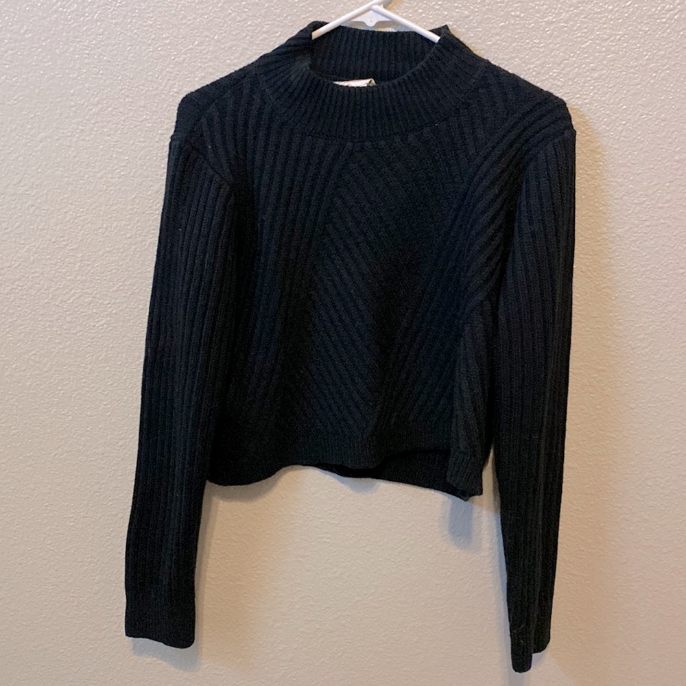 black high neck sweater